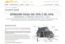 Schermature solari: conoscere le detrazioni fiscali 2015 grazie a Somfy
