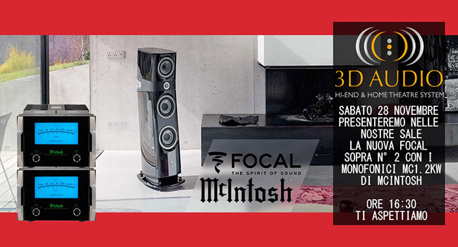 Focal Sopra N°2, sabato in concerto
