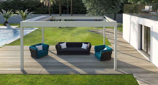 Gennius Isola2, la nuova tenda a pergola di KE Protezioni Solari