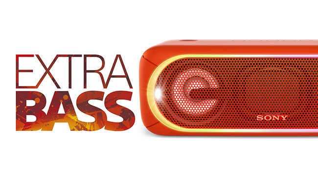 La festa è dove vuoi con le cuffie e speaker Extra bass Sony
