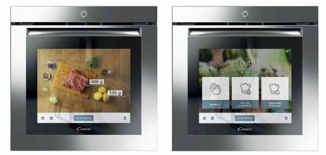 Il nuovo forno elettrico Candy WTC con “Remote Total Cooking Control” e schermo full touch da 19” rappresenta l’esplosione della connettività Candy simply-Fi, la tecnologia adottata su una intera gamma di elettrodomestici che permette di gestire comodamente tutti i prodotti attraverso una semplice app.