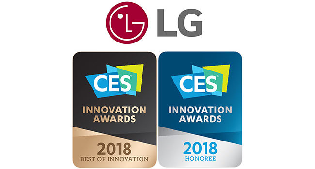 LG si aggiudica numerosi CES Innovation Award 2018