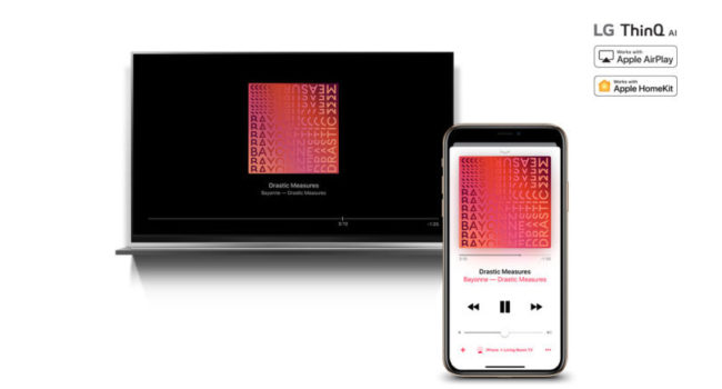Apple AirPlay2 e HomeKit salgono a bordo dei TV LG AI ThinQ