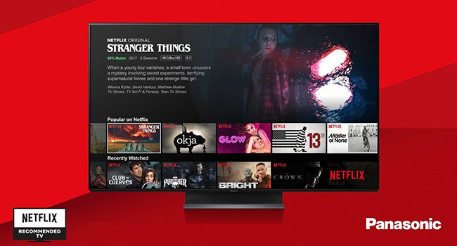 I televisori Panasonic 2019 certificati per lo streaming Netflix
