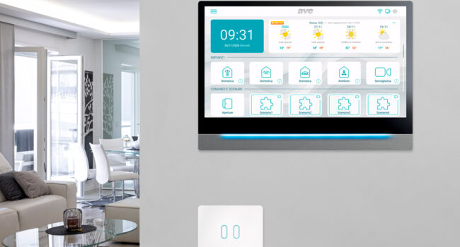 AVE presenta il nuovo touchscreen 18″ per la smart home